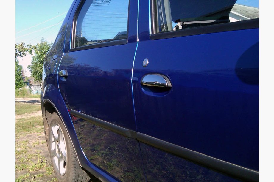 Renault Logan I 2005-2008 Capace Manere Cromate (4buc, Inox) OmsaLine - Otel Inoxidabil Italian Image
