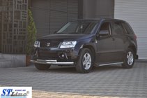 Suzuki Grand Vitara 2005-2017 Protectie frontala dublu tub 60/42mm inox foto 4