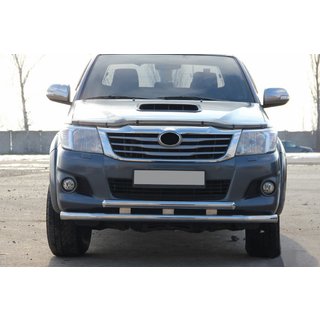 Protectie Fata ST014 (Inox) Toyota Hilux 2006-2015 foto 3