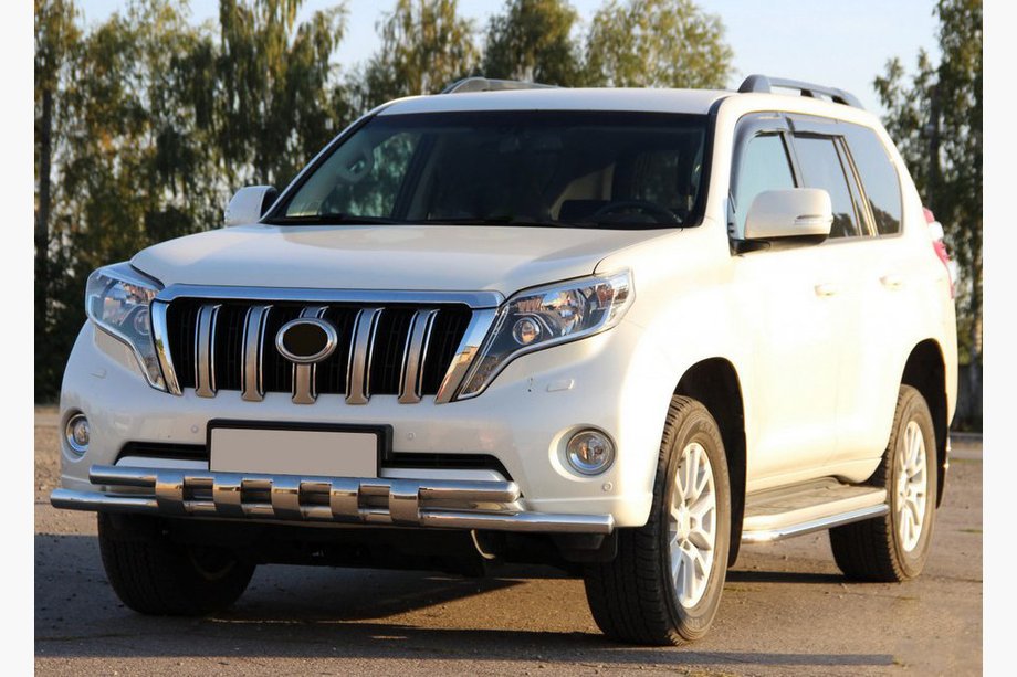 Toyota Land Cruiser Prado 150 2009-2023 Protectie Fata ST015 (Inox) Foto 1