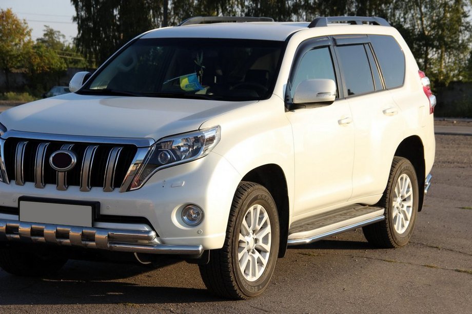 Toyota Land Cruiser Prado 150 2009-2023 Protectie Fata ST015 (Inox) Foto 3