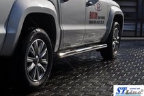 Volkswagen Amarok 2010-2022 Tevi Laterale (2 buc, Otel Inoxidabil) foto 5