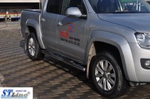 Volkswagen Amarok 2010-2022 Tevi Laterale (2 buc, Otel Inoxidabil) foto 7