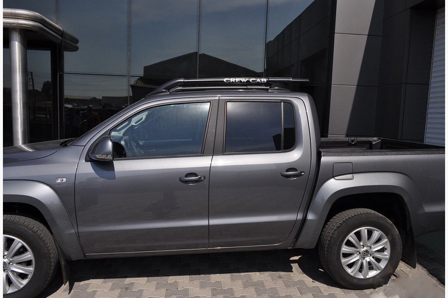 Mitsubishi L200 2006-2015 Bare longitudinale negre cu bare transversale Foto 3