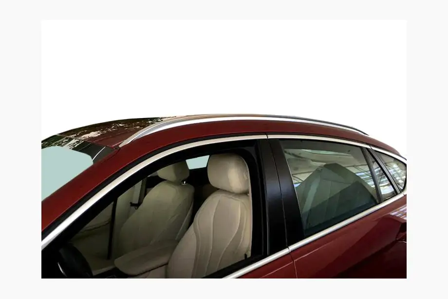 BMW X6 F16 2014-2019 Bare longitudinale de plafon integrate crom OEM (Aluminiu, montaj pe adeziv) Image