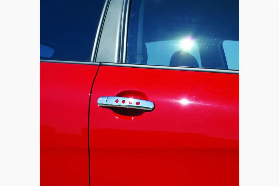 Skoda Octavia II A5 2006-2010 Capace manere usi cromate cu gauri (4 buc, inox) OmsaLine - Otel Inoxidabil Italian Image
