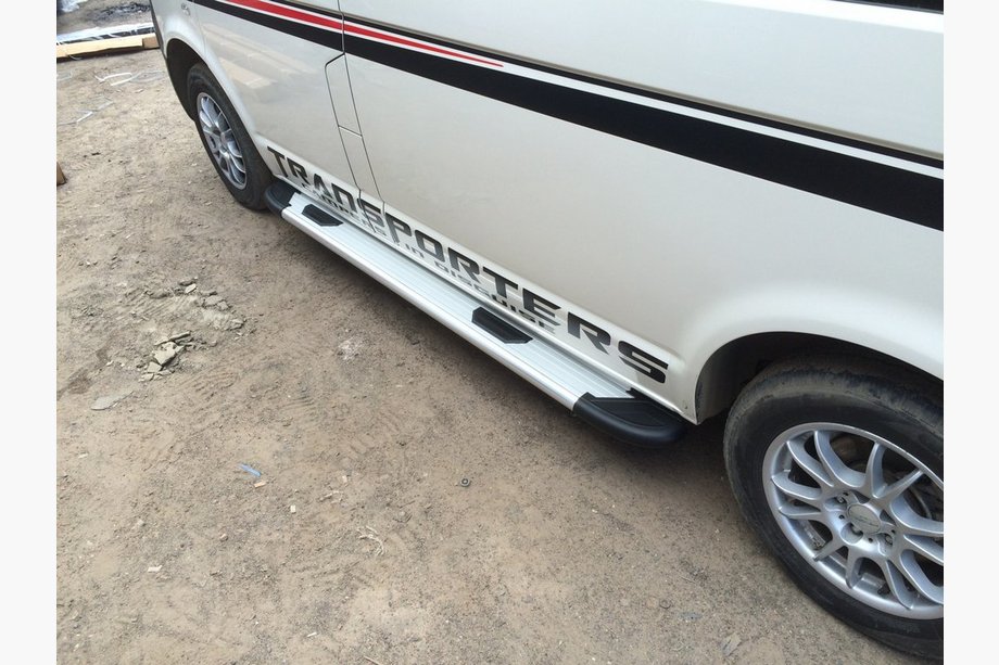 Volkswagen T5 Transporter 2003-2010 Praguri Laterale Bosphorus OLD Grey (2 buc, Aluminiu) Ampatament Scurt Foto 4