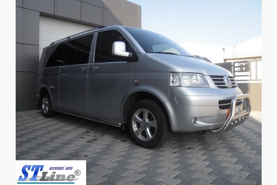 Volkswagen T5 Caravelle 2004-2010 Bullbar WT003 (Inox) 60mm, cu inscriptie Foto 3