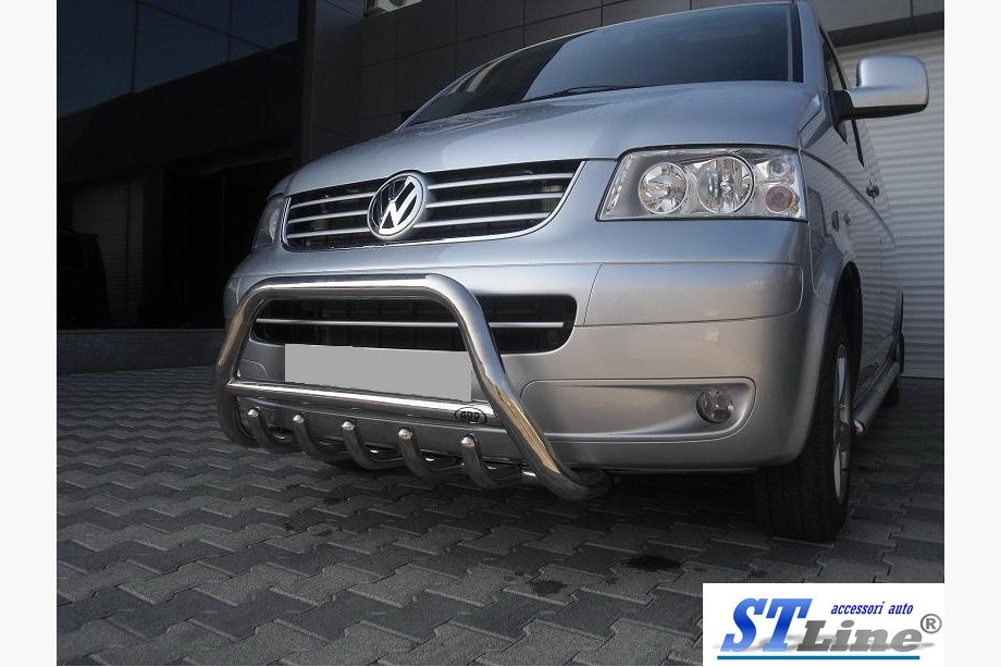 Volkswagen T5 Caravelle 2004-2010 Bullbar WT003 (Inox) 60mm, cu inscriptie Foto 5