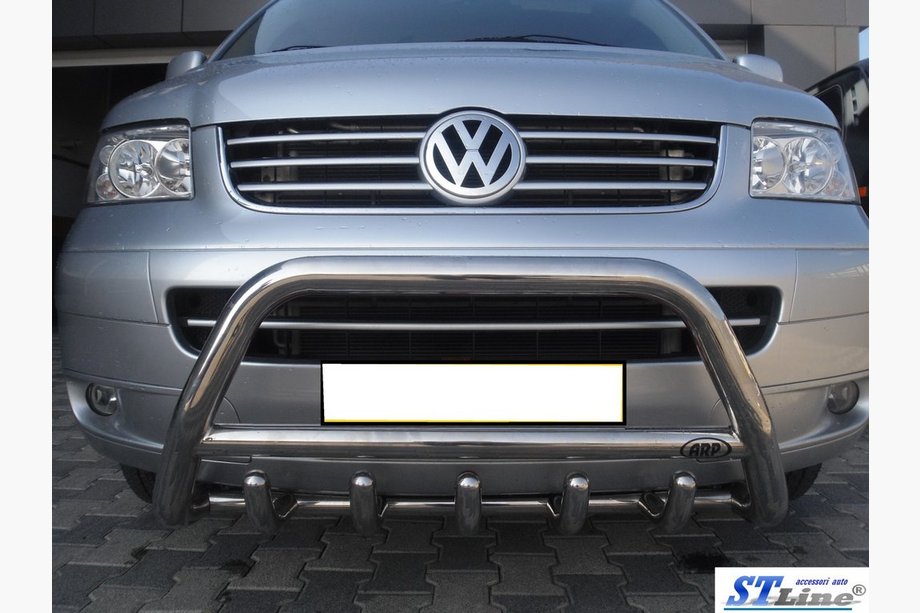 Volkswagen T5 Caravelle 2004-2010 Bullbar WT003 (Inox) 60mm, cu inscriptie Foto 8