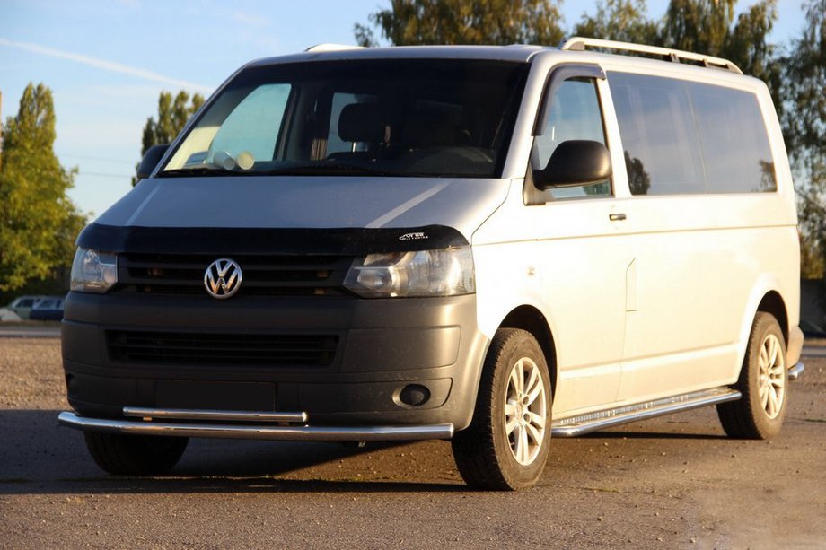Volkswagen T5 2010-2015 Bara inferioara dubla 70/48mm inox Foto 1