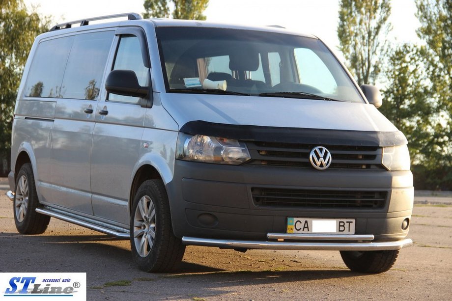 Volkswagen T5 2010-2015 Bara inferioara dubla 70/48mm inox Foto 3