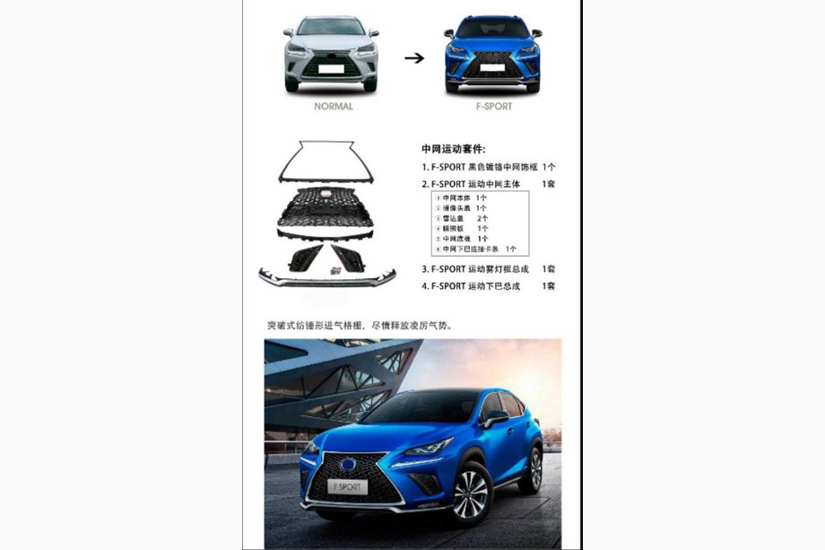 Lexus NX 2014-2021 Grila fata cu lip F-Sport (2018+) Foto 1