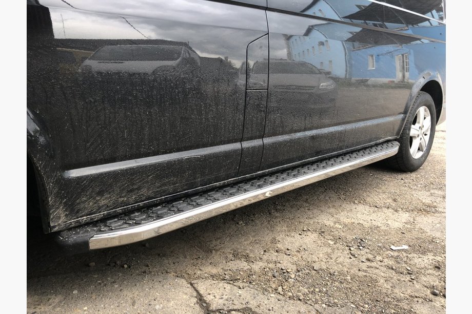Volkswagen T5 Multivan 2003–2010 Praguri Laterale BlackLine (2 buc, Aluminiu) Image