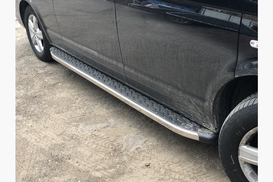 Volkswagen T6 2015-2024 Praguri Laterale BlackLine (2 buc, Aluminiu) Image