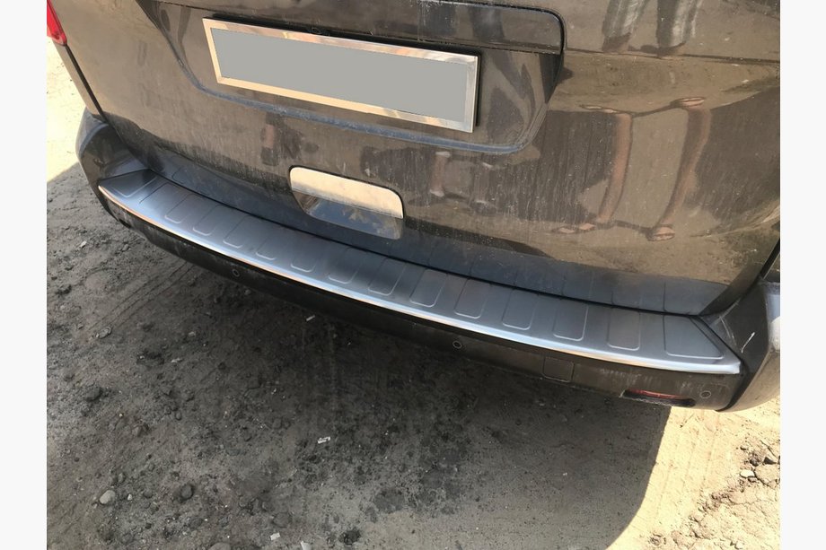 Peugeot Traveller 2017- Protectie bara spate cu margine OmsaLine (inox) Foto 1