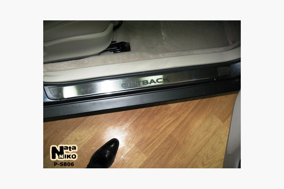Subaru Outback 2005-2009 Protectii prag Natanika Premium inox (2 buc) Foto 1