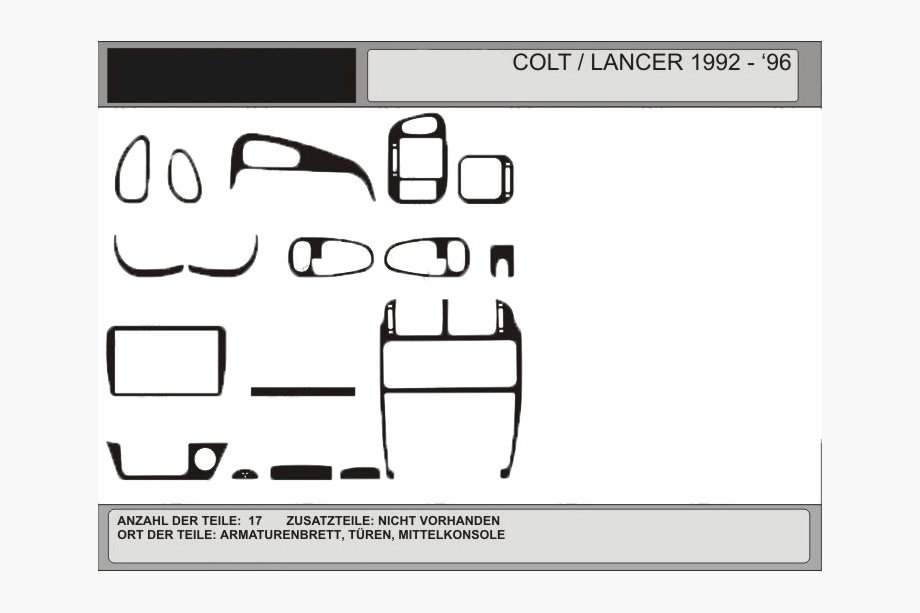 Mitsubishi Colt 1992-1996 Oferta! Ornamente bord (carbon look) Image