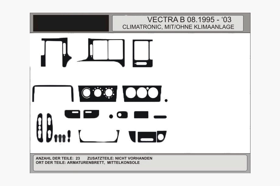 Opel Vectra B 1995-2002 Accesorii bord imitatie lemn (PROMOTIE) Image