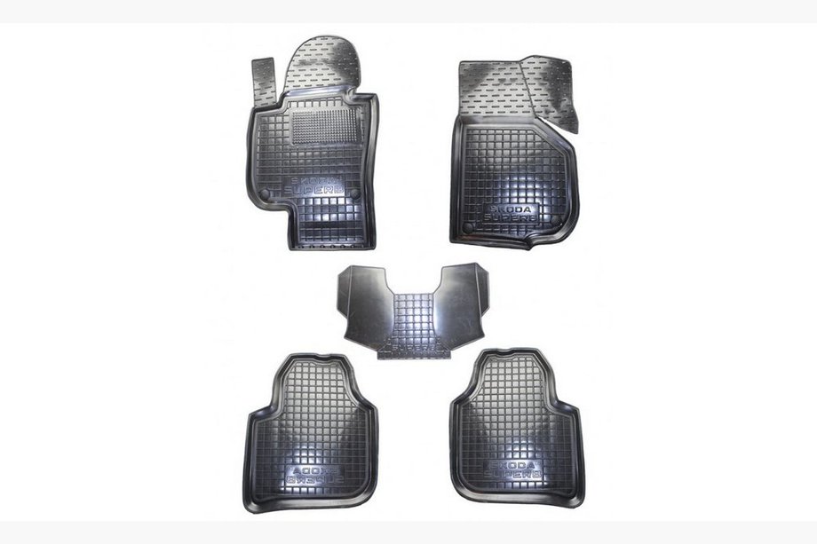 Skoda Superb 2009-2015 Covorase auto din cauciuc cu margine (Autogumm) Image