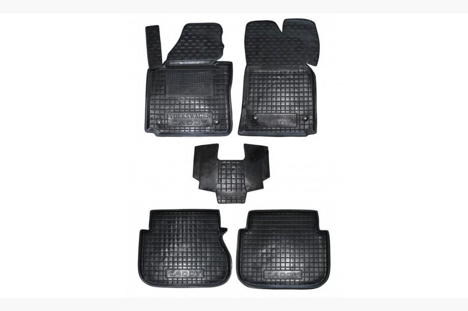 Volkswagen Caddy 2004-2010 Covorase auto din cauciuc cu margine (Autogumm) Image