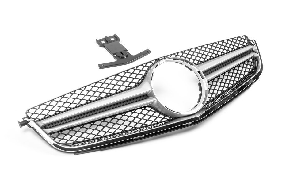 Mercedes C-class W204 2007-2015 Grila Fata AMG Silver (pentru C63) Image