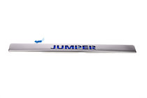 Citroen Jumper 2007-2025 Ornament cromat deasupra numarului cu LED albastru (inox) foto 2