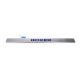 Ornament cromat deasupra numarului cu LED albastru (inox) foto 2