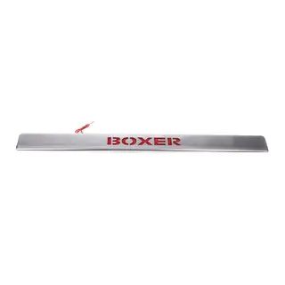 Ornament cromat deasupra numarului cu LED rosu (inox) foto 2