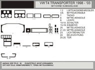Volkswagen T4 Caravelle/Multivan 1990–2003 Promotie !!! Ornamente bord aspect lemn, Hartman foto 1