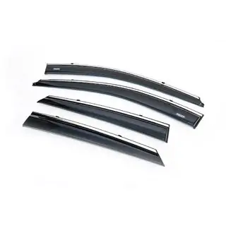 Deflectoare geamuri cu ornament cromat (4 buc, Niken)