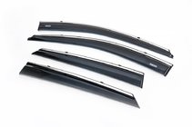 Hyundai IX-35 2010-2015 Deflectoare geamuri cu ornament cromat (4 buc, Niken) foto 1
