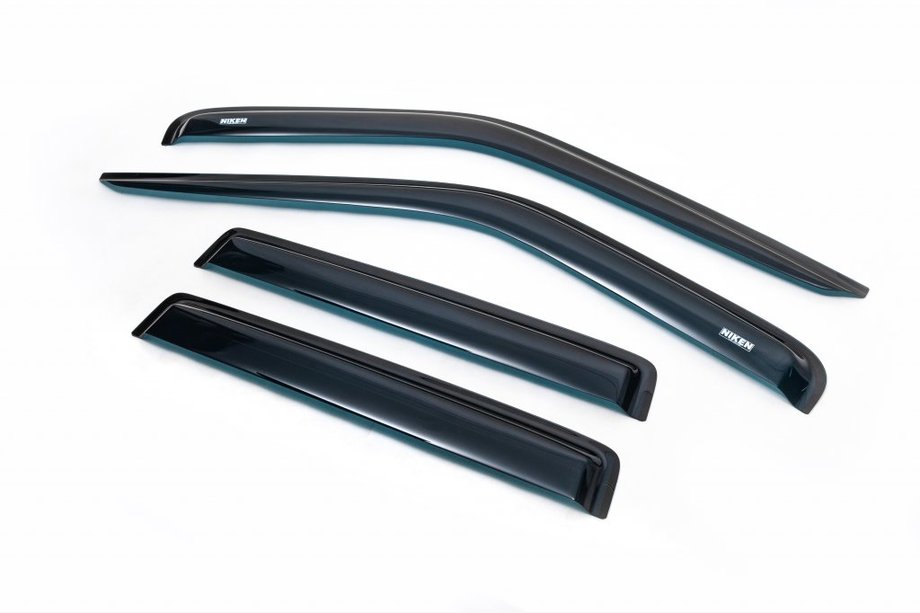 Nissan NP300 1999-2015 Deflectoare Geamuri (4 buc, Niken) Foto 1