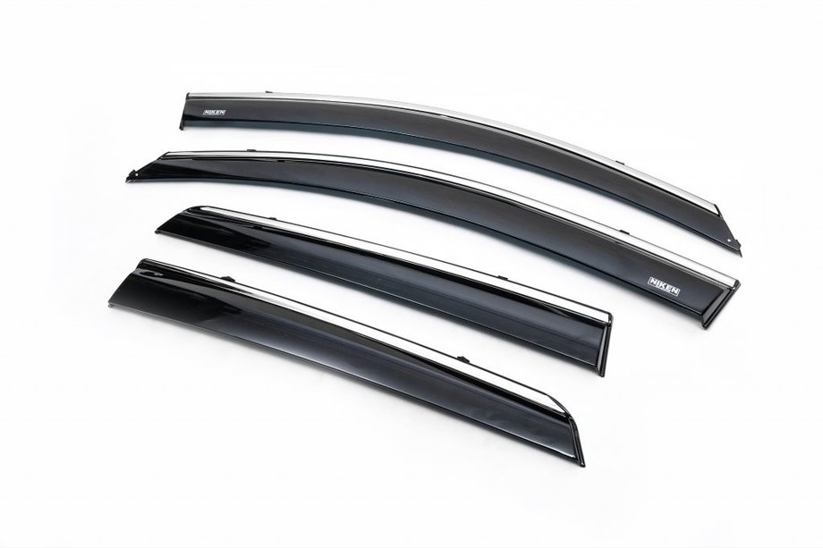 Nissan Qashqai 2007-2010 Deflectoare geamuri cu ornament cromat (4 buc, Niken) Foto 5