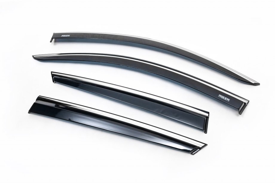 Toyota C-HR 2016-2023 Deflectoare geamuri cu ornament cromat (4 buc, Niken) Image