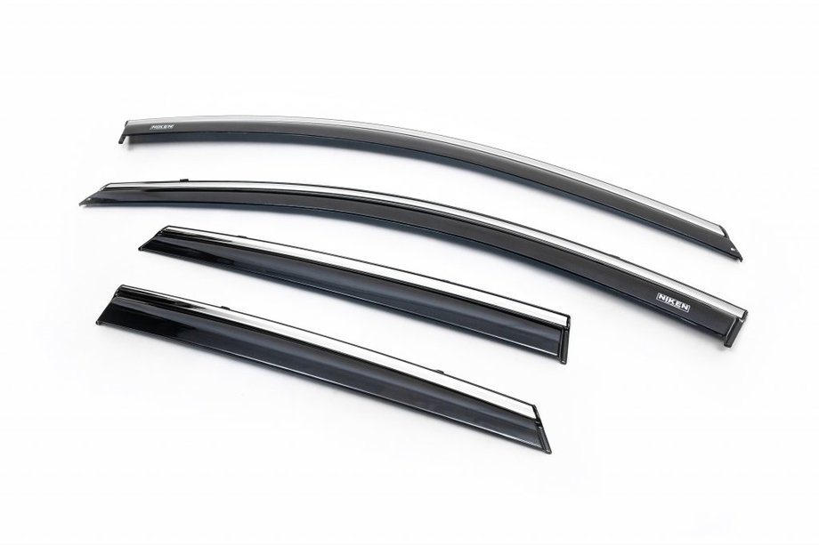 Toyota Auris 2012-2018 Deflectoare geam cu ornament cromat Niken (2012-2015, HB/SW, 4 buc) Image
