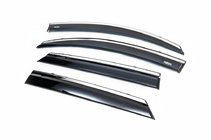 Dacia Duster 2008-2018 Deflectoare geamuri cu ornament cromat (4 buc, Niken) foto 2