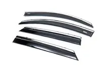 Dacia Duster 2008-2018 Deflectoare geamuri cu ornament cromat (4 buc, Niken) foto 2