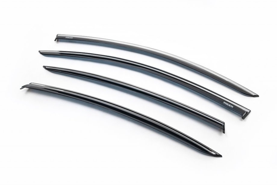 Volkswagen Passat B7 2012-2015 Deflectoare geamuri cu ornament cromat SD (EU, 4 buc, Niken) Foto 4