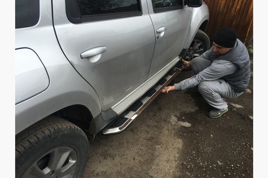 Renault Duster 2008–2017 Praguri Laterale Vison (2 buc, Aluminiu si Otel Inoxidabil) Image