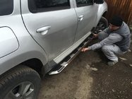 Renault Duster 2008–2017 Praguri Laterale Vison (2 buc, Aluminiu si Otel Inoxidabil) foto 1