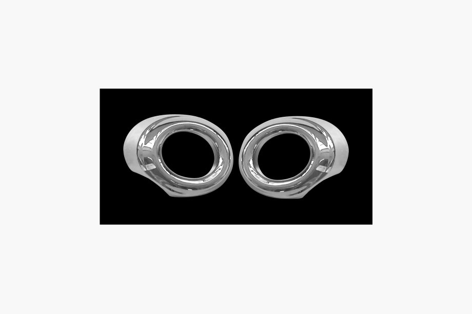 Mitsubishi Lancer X 2008- Capace cromate pentru proiectoare ceata (2 buc, plastic) Image