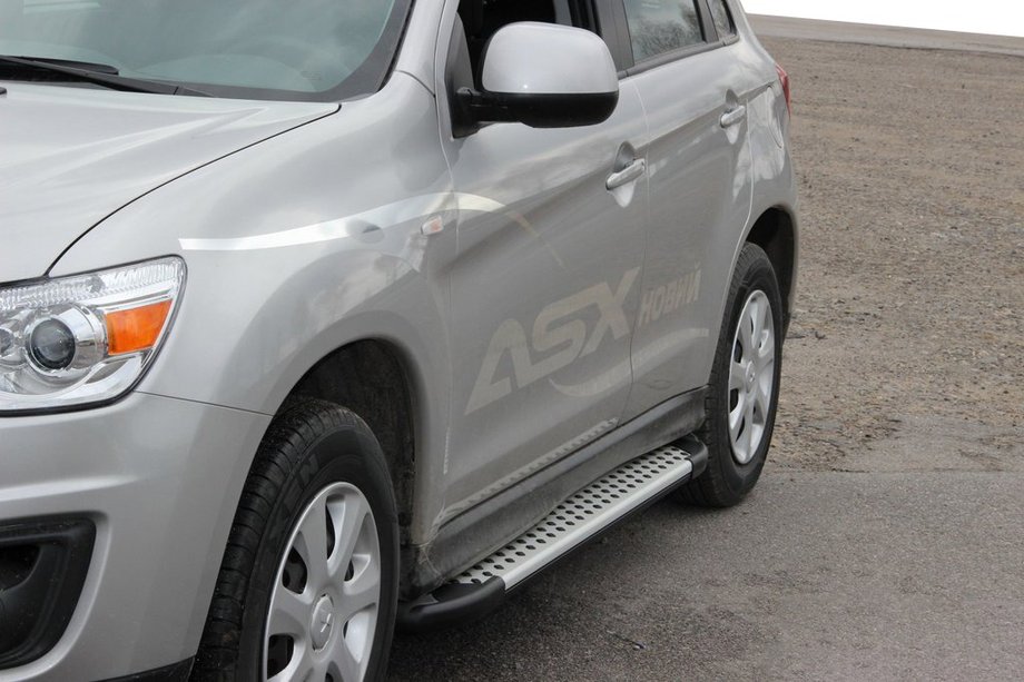 Mitsubishi ASX 2010-2023 Praguri Laterale Allmond Grey (2 buc, Aluminiu) Image