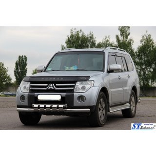 Protectie Fata ST015 (Inox) Mitsubishi Pajero Wagon III 1999-2006 foto 2