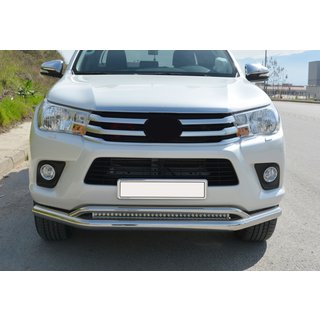 Bara frontala dubla Vegas (2015-2020, inox) Toyota Hilux 2015- foto 1