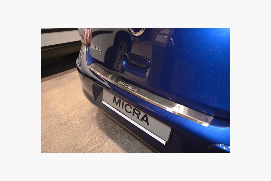 Nissan Micra K13 2011-2016 Protectie bara spate cu margine Nataniko (inox) Foto 1