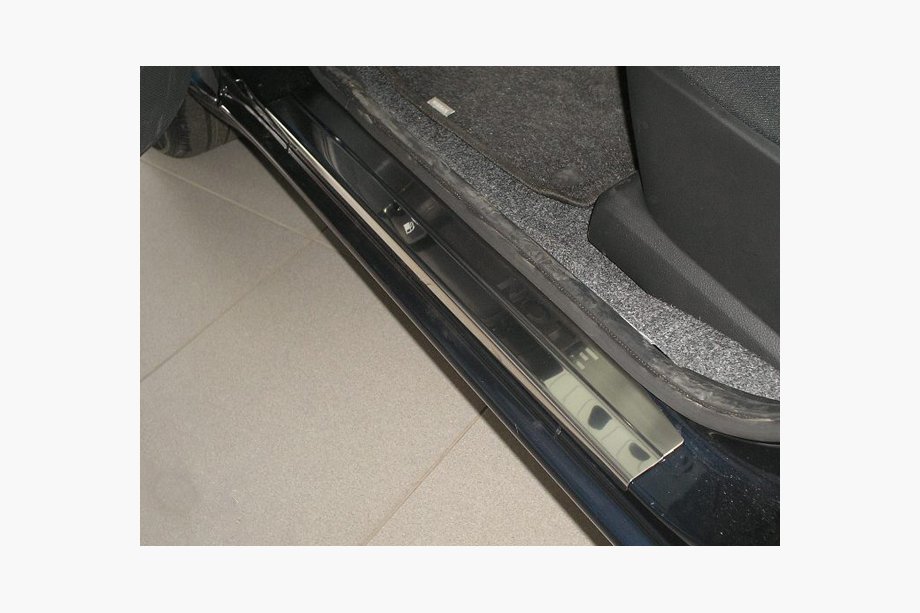 Nissan Note 2004-2012 Protectii Praguri Nataniko (4 buc, Inox) Standard - Banda Lohmann, 0,5 mm Image