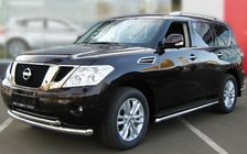 Nissan Pathfinder R51 2005-2014 Protectie fata dubla din otel inoxidabil foto 1