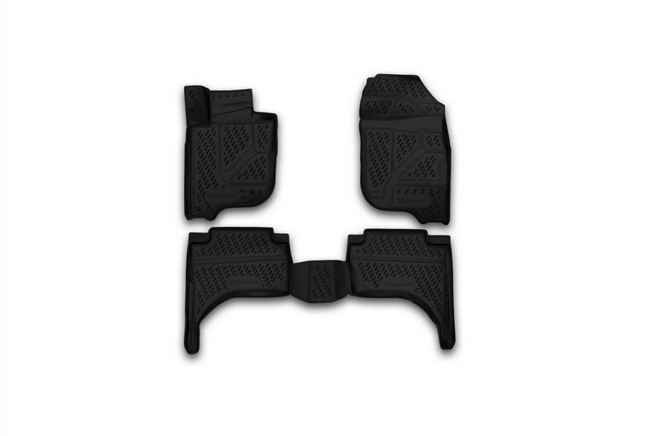 Mitsubishi L200 2015-2024 Covorase cauciuc 3D interior (4 buc, Novline) Foto 1