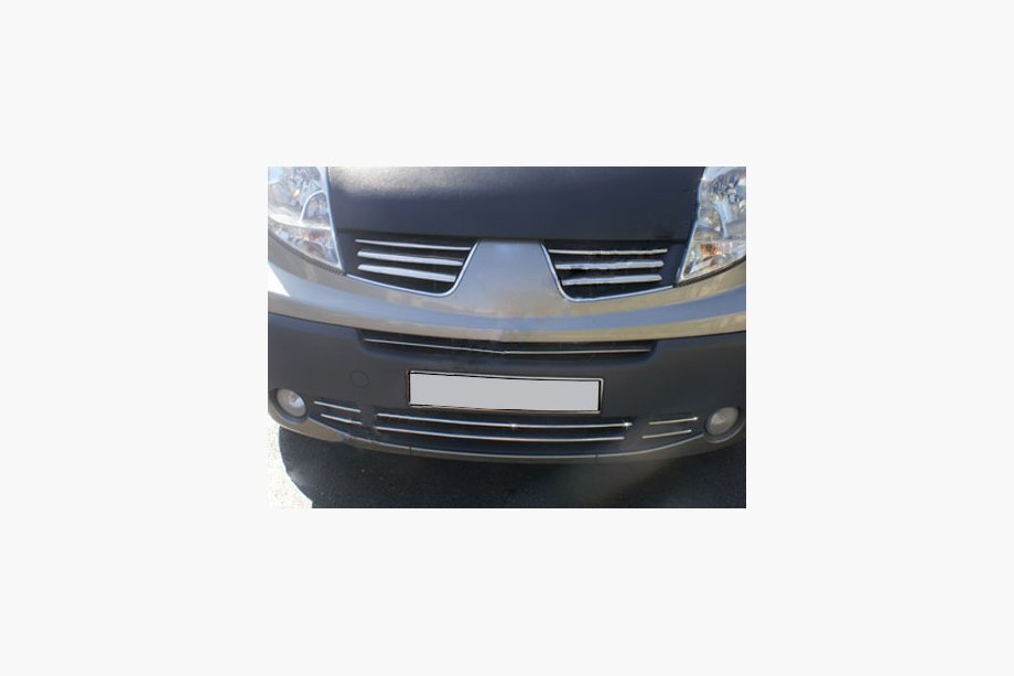 Opel Vivaro 2001–2015 Ornamente grila inferioara 2007-2013 (6 buc, inox) Foto 1